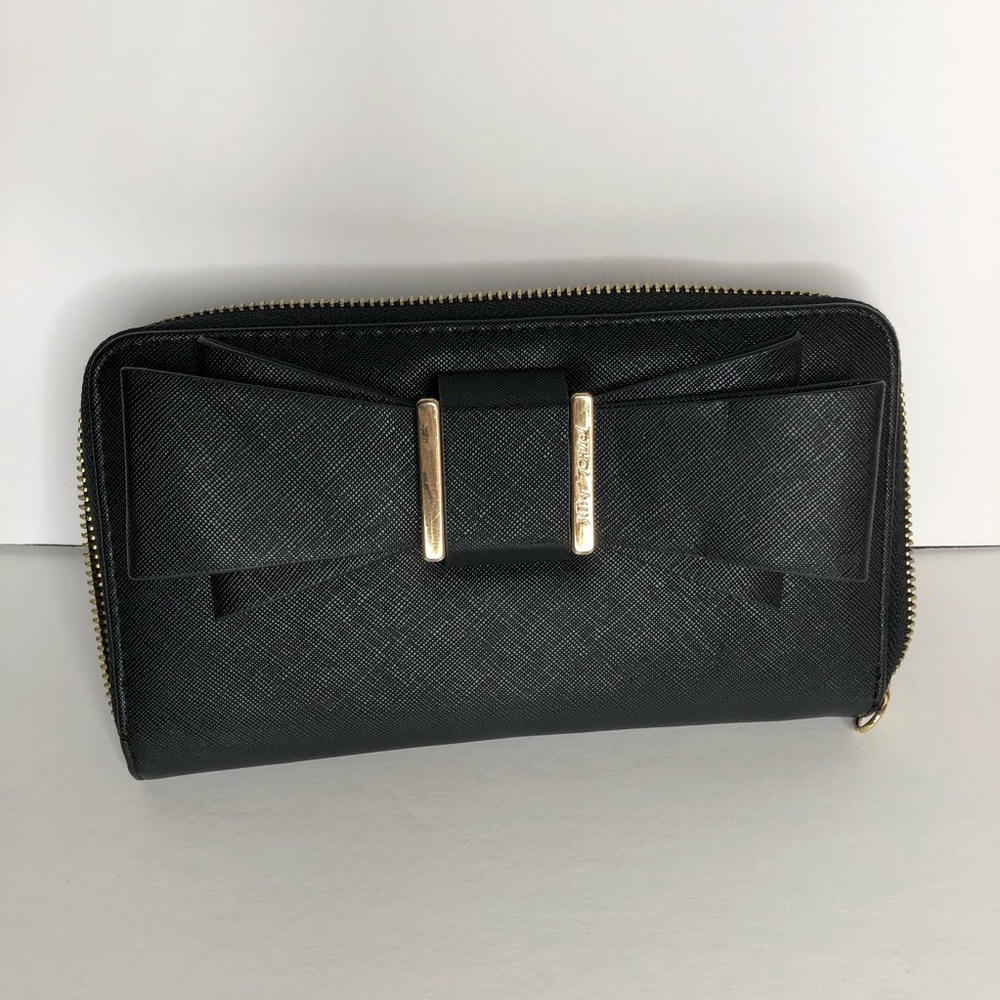 Betsey Johnson Black Bow Wristlet